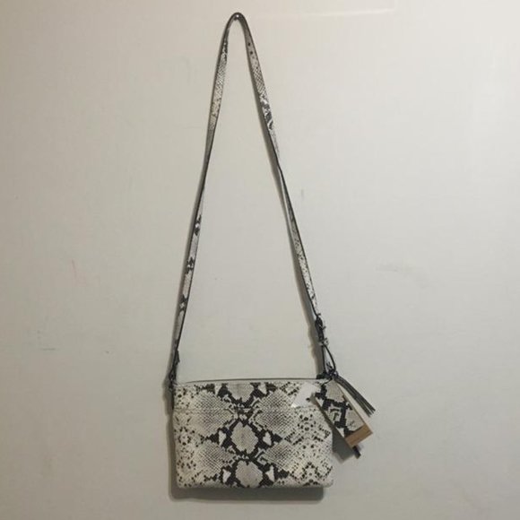Margot - Small Double Zip Snake Printed Crossbody - Picture 2 of 5